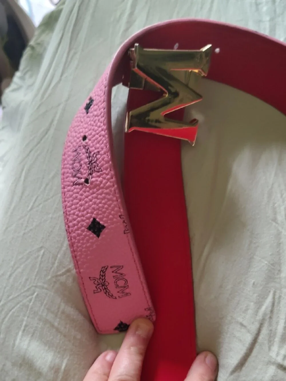 MCM designer belt